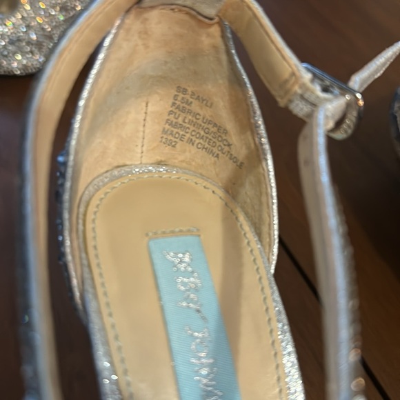 Blue by Betsy Johnson Strappy Heels with Rhinestones - Picture 2 of 9